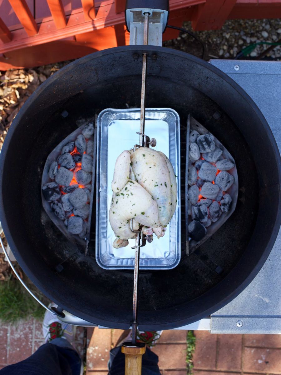 Weber charcoal outlet rotisserie